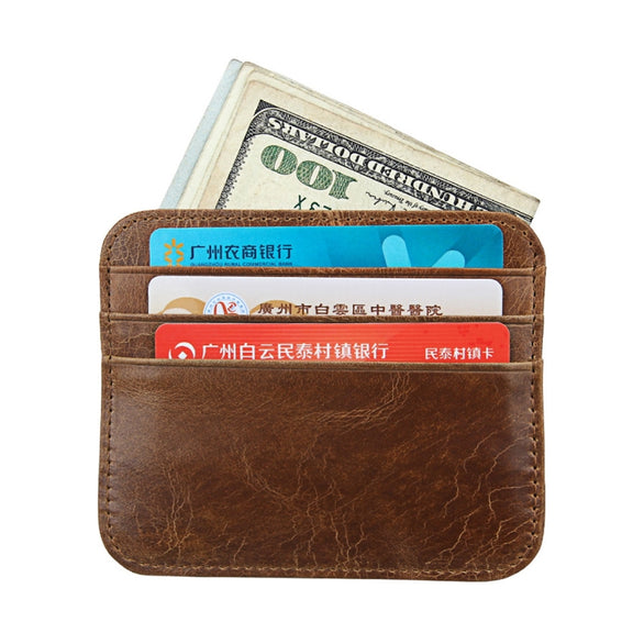 KB108 Antimagnetic RFID Fashion Crazy Horse Texture Bus Credit Card Package burglar brush
