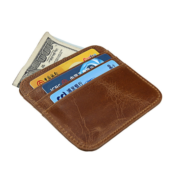KB108 Antimagnetic RFID Fashion Crazy Horse Texture Bus Credit Card Package burglar brush