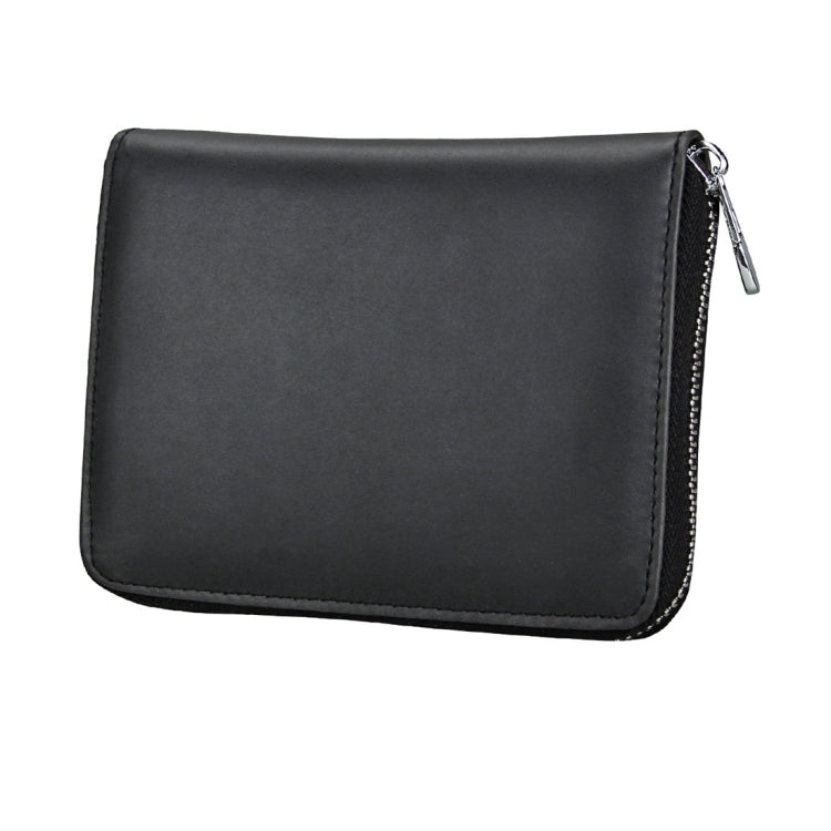 Antimagnetic RFID Multi-functional Genuine Leather Card Package(Black)