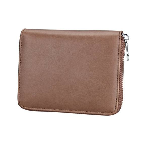 Antimagnetic RFID Multi-functional Genuine Leather Card Package(Coffee)