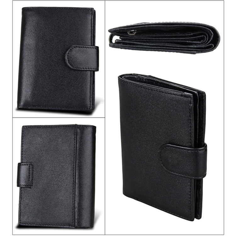 Antimagnet RFID Genuine Leather Wallet / Passport Package / Cowhide Card Slot for man(Black) - Antimagnetic RFID Package by PMC TechLife | Online Shopping South Africa | PMC TechLife | Buy Now Pay Later Mobicred