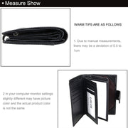 Antimagnet RFID Genuine Leather Wallet / Passport Package / Cowhide Card Slot for man(Black)