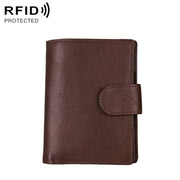 Antimagnet RFID Genuine Leather Wallet / Passport Package / Cowhide Card Slot for man(Coffee)