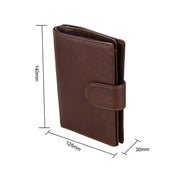 Antimagnet RFID Genuine Leather Wallet / Passport Package / Cowhide Card Slot for man(Coffee)