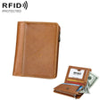 8231 Antimagnetic RFID Men Fashion Crazy Horse Textyure Genuine Leather Wallet Card Bag(Brown) - Antimagnetic RFID Package by PMC TechLife | Online Shopping South Africa | PMC TechLife | Buy Now Pay Later Mobicred
