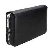 Antimagnetic RFID Large Capacity Long Style Genuine Leather Passport Package / Multifunctional and Many Card Slots Card Package(Black)