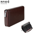 Antimagnetic RFID Large Capacity Long Style Genuine Leather Passport Package / Multifunctional and Many Card Slots Card Package(Coffee) - Antimagnetic RFID Package by PMC TechLife | Online Shopping South Africa | PMC TechLife | Buy Now Pay Later Mobicred