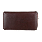 Antimagnetic RFID Large Capacity Long Style Genuine Leather Passport Package / Multifunctional and Many Card Slots Card Package(Coffee)