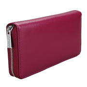 Antimagnetic RFID Large Capacity Long Style Genuine Leather Passport Package / Multifunctional and Many Card Slots Card Package(Purple)