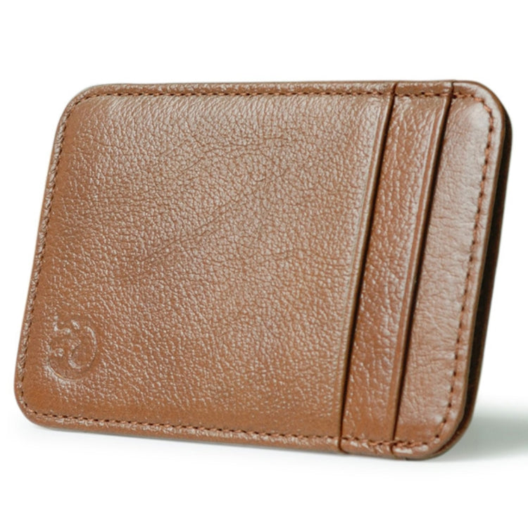 XIAO YUAN XIANG Cowhide Leather 5 Card Pocket Sleeve Wallet Coin Purse Credit Card Holder, Size: 10.6cm x 7.2cm, Random Color Delivery - free shipping - PMC TechLife - Order now!