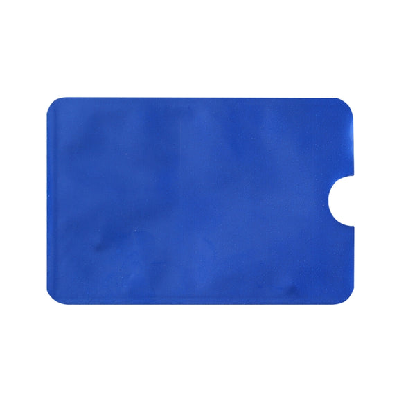 100pcs Aluminum Foil RFID Blocking Credit Card ID Bank Card Case Card Holder Cover, Size: 9 x 6.3cm (Blue)