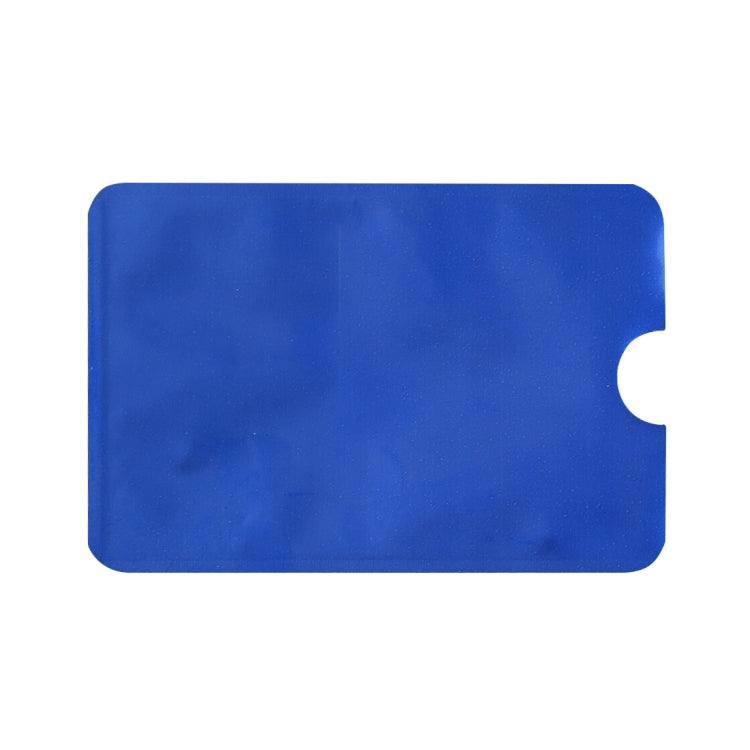 100pcs Aluminum Foil RFID Blocking Credit Card ID Bank Card Case Card Holder Cover, Size: 9 x 6.3cm (Blue)
