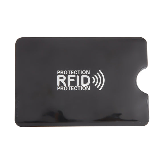 100pcs Aluminum Foil RFID Blocking Credit Card ID Bank Card Case, Size: 9 x 6.3cm (Black)