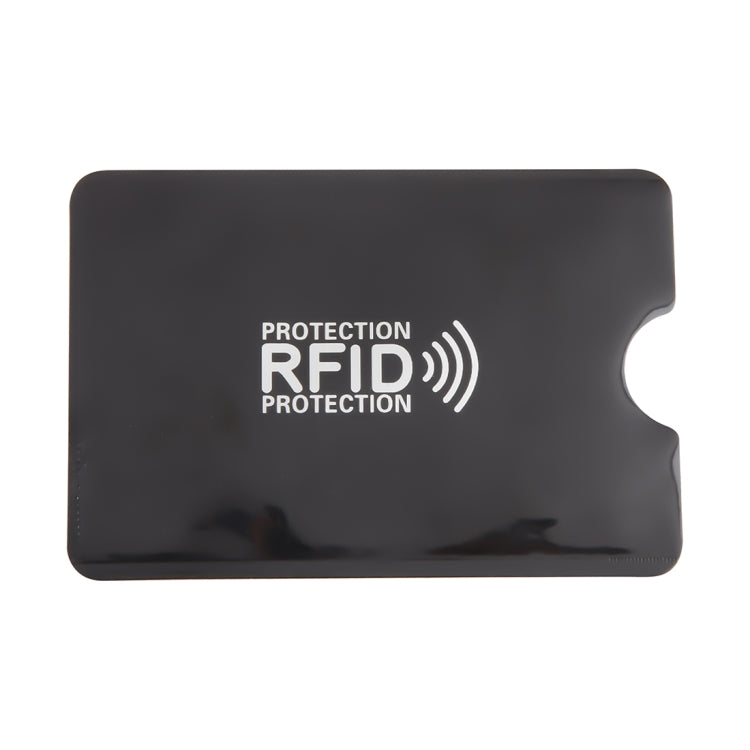 100pcs Aluminum Foil RFID Blocking Credit Card ID Bank Card Case, Size: 9 x 6.3cm (Black)