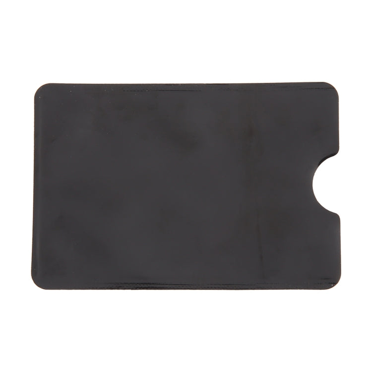 100pcs Aluminum Foil RFID Blocking Credit Card ID Bank Card Case, Size: 9 x 6.3cm (Black)