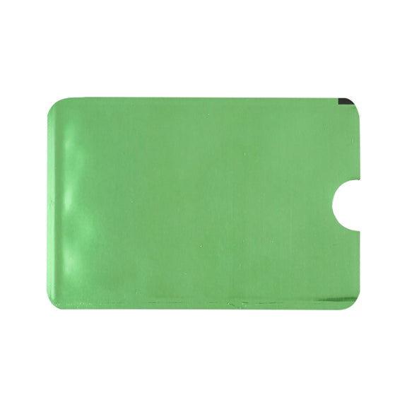 100pcs Aluminum Foil RFID Blocking Credit Card ID Bank Card Case Card Holder Cover, Size: 9 x 6.3cm (Green)