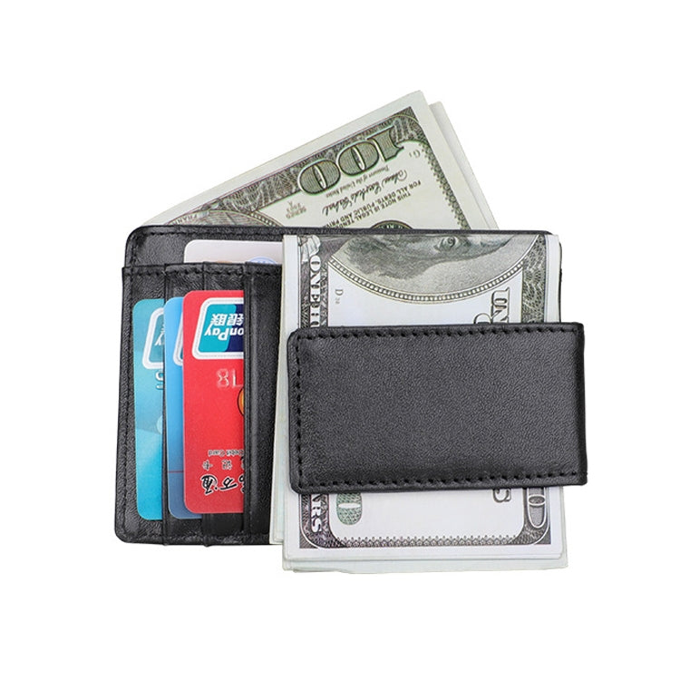 KB80 Antimagnetic RFID Crazy Horse Texture Oil Wax Leather Card Holder Wallet Billfold for Men and Women (Black)