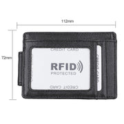 KB80 Antimagnetic RFID Crazy Horse Texture Oil Wax Leather Card Holder Wallet Billfold for Men and Women (Black)