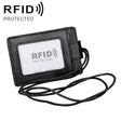 KB153 Antimagnetic RFID Leather Card Holder ID Card Badge with Lanyard(Black) - Antimagnetic RFID Package by PMC TechLife | Online Shopping South Africa | PMC TechLife | Buy Now Pay Later Mobicred