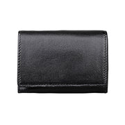 KB171 Antimagnetic RFID Crazy Horse Texture Leather Card Holder Wallet for Men and Women(Black)