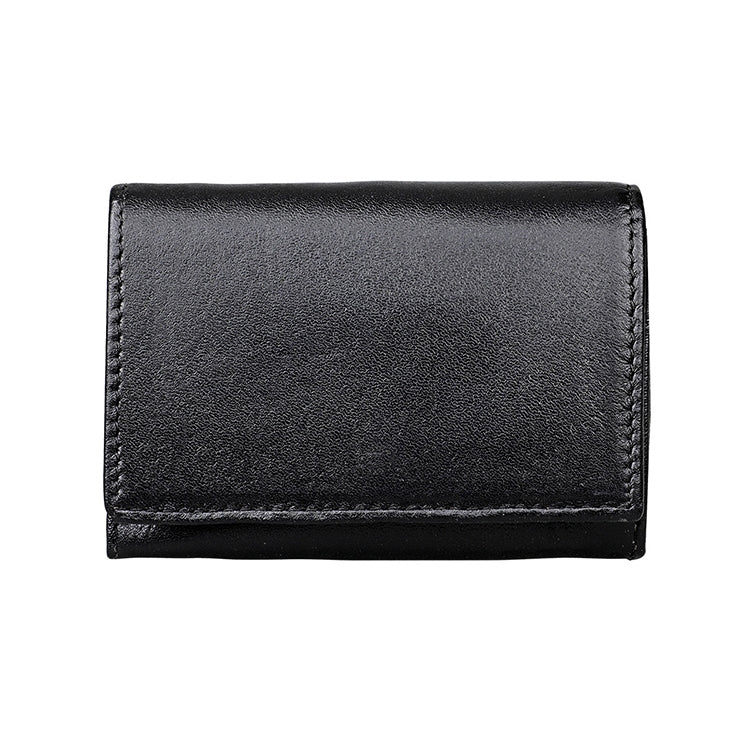 KB171 Antimagnetic RFID Crazy Horse Texture Leather Card Holder Wallet for Men and Women(Black)
