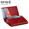 KB171 Antimagnetic RFID Crazy Horse Texture Leather Card Holder Wallet for Men and Women(Red) - free shipping - PMC TechLife - Order now!