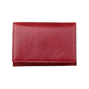 KB171 Antimagnetic RFID Crazy Horse Texture Leather Card Holder Wallet for Men and Women(Red)