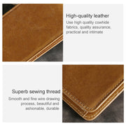KB186 Antimagnetic RFID Mini Crazy Horse Texture Leather Billfold Card Wallet for Men and Women(Black)