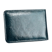 KB186 Antimagnetic RFID Mini Crazy Horse Texture Leather Billfold Card Wallet for Men and Women(Blue)