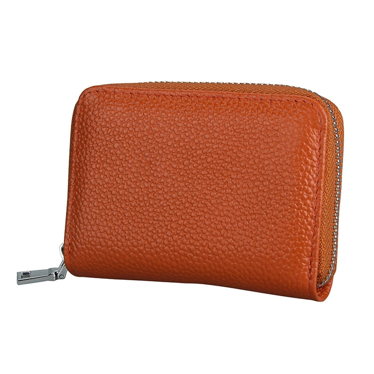 KB205 Antimagnetic RFID Litchi Texture Leather Zipper Large-capacity Card Holder Wallet(Brown) - Antimagnetic RFID Package by PMC TechLife | Online Shopping South Africa | PMC TechLife | Buy Now Pay Later Mobicred