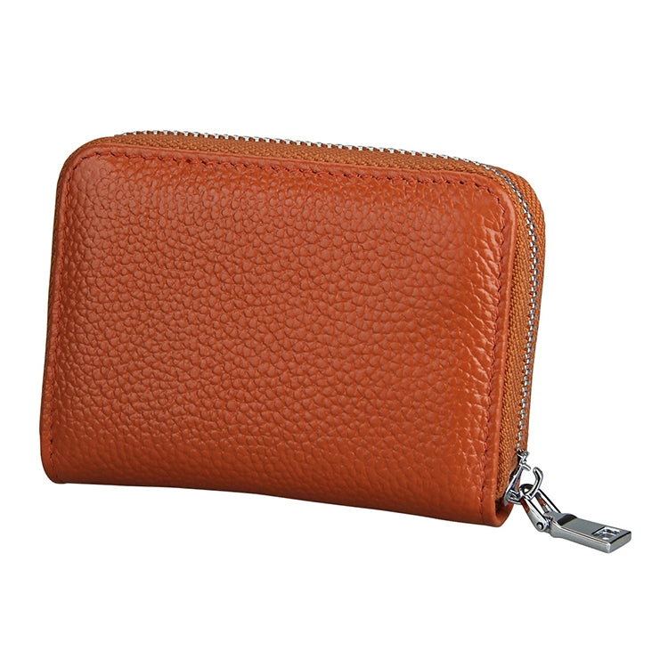KB205 Antimagnetic RFID Litchi Texture Leather Zipper Large-capacity Card Holder Wallet(Brown) - Antimagnetic RFID Package by PMC TechLife | Online Shopping South Africa | PMC TechLife | Buy Now Pay Later Mobicred