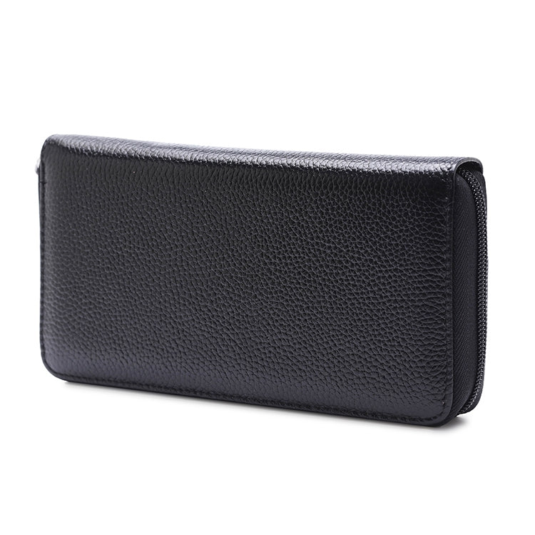 902 Antimagnetic RFID Litchi Texture Women Large Capacity Hand Wallet Purse Phone Bag with Card Slots(Black)