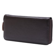 902 Antimagnetic RFID Litchi Texture Women Large Capacity Hand Wallet Purse Phone Bag with Card Slots(Coffee)