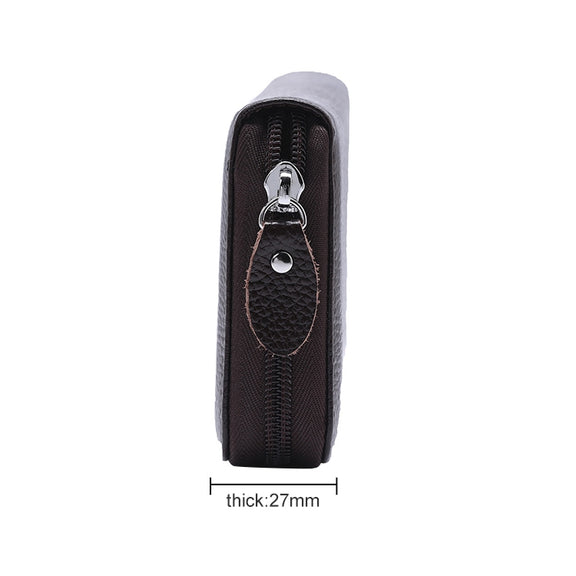 902 Antimagnetic RFID Litchi Texture Women Large Capacity Hand Wallet Purse Phone Bag with Card Slots(Coffee)