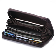 902 Antimagnetic RFID Litchi Texture Women Large Capacity Hand Wallet Purse Phone Bag with Card Slots(Coffee)