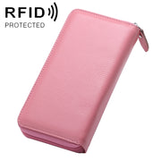 902 Antimagnetic RFID Litchi Texture Women Large Capacity Hand Wallet Purse Phone Bag with Card Slots(Pink)