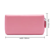 902 Antimagnetic RFID Litchi Texture Women Large Capacity Hand Wallet Purse Phone Bag with Card Slots(Pink)