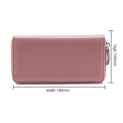 902 Antimagnetic RFID Litchi Texture Women Large Capacity Hand Wallet Purse Phone Bag with Card Slots(Light Pink)