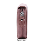 902 Antimagnetic RFID Litchi Texture Women Large Capacity Hand Wallet Purse Phone Bag with Card Slots(Light Pink)