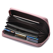 902 Antimagnetic RFID Litchi Texture Women Large Capacity Hand Wallet Purse Phone Bag with Card Slots(Light Pink)