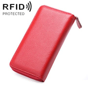 902 Antimagnetic RFID Litchi Texture Women Large Capacity Hand Wallet Purse Phone Bag with Card Slots(Watermelon Red)