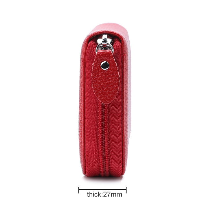 902 Antimagnetic RFID Litchi Texture Women Large Capacity Hand Wallet Purse Phone Bag with Card Slots(Watermelon Red)
