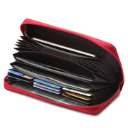 902 Antimagnetic RFID Litchi Texture Women Large Capacity Hand Wallet Purse Phone Bag with Card Slots(Watermelon Red)