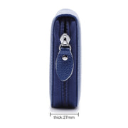 902 Antimagnetic RFID Litchi Texture Women Large Capacity Hand Wallet Purse Phone Bag with Card Slots(Blue)