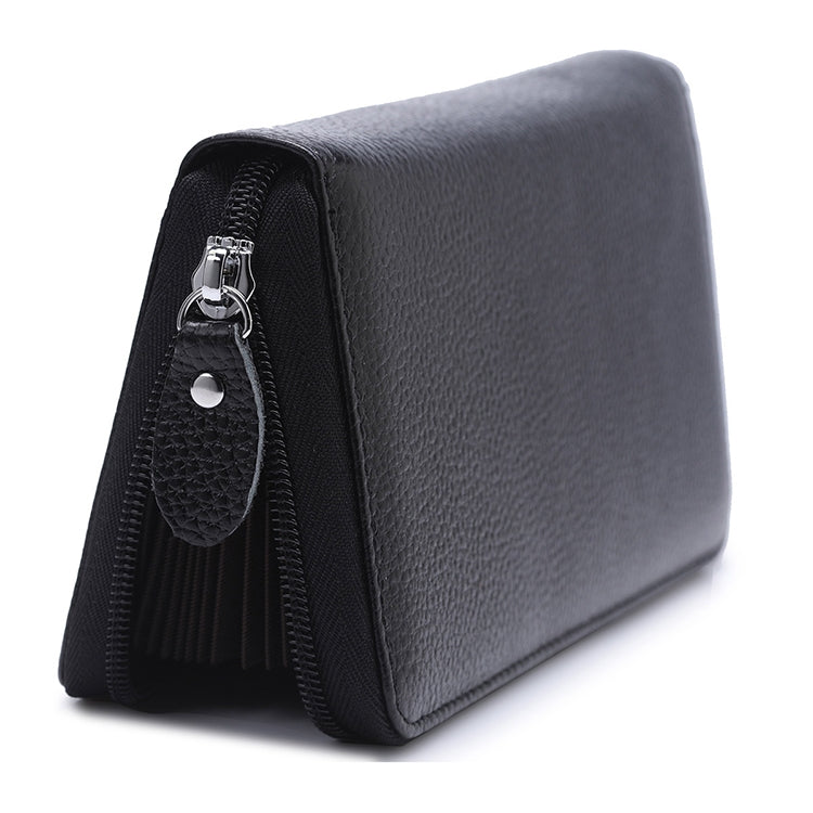 902 Antimagnetic RFID Litchi Texture Women Large Capacity Hand Wallet Purse Phone Bag with Card Slots(Blue)