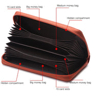 902 Antimagnetic RFID Litchi Texture Women Large Capacity Hand Wallet Purse Phone Bag with Card Slots(Blue)