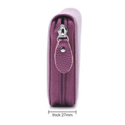 902 Antimagnetic RFID Litchi Texture Women Large Capacity Hand Wallet Purse Phone Bag with Card Slots(Purple)