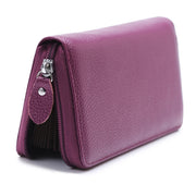 902 Antimagnetic RFID Litchi Texture Women Large Capacity Hand Wallet Purse Phone Bag with Card Slots(Purple)