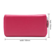 902 Antimagnetic RFID Litchi Texture Women Large Capacity Hand Wallet Purse Phone Bag with Card Slots(Rose Red)