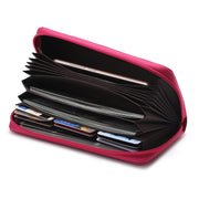 902 Antimagnetic RFID Litchi Texture Women Large Capacity Hand Wallet Purse Phone Bag with Card Slots(Rose Red)
